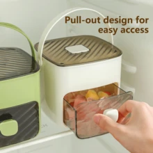 48-Compartment Ice-Making Mold, Ice Plate, Ice Bucket,With Easy Cap - Double Layer, Plastic Storage Tray For Refrigerators, Portable Design For Beverages, Tea & Coffee - Essential Kitchen Gadget, Carnival Gifts,Christmas Gifts, Halloween Gifts - 綠色 - 查看 2