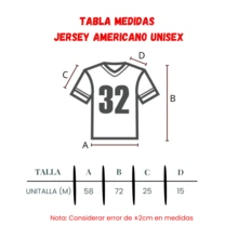 Jersey Hombre Estampado Frente Espalda Deportivo Vaqueros Futbol Americano Camiseta Poliester Cuello V Manga Corta Secado Rapido - Gris - Ver 3