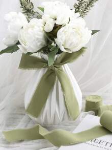 Fita de seda chiffon feita à mão, 4x500 cm, adequada para casamentos, banquetes, presentes, artesanato e atividades decorativas, meio ambiente, festivais, festas e embalagens para presentes de fim de ano, decoração de casa.