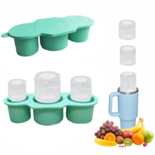 1 pieza Molde de helado cuadrado de 8 celdas con mango de dibujos animados, hecho de material PP. Molde casero DIY para paletas, fabricante de helados - Multicolor - Ver 14