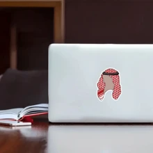 1 件耐用乙烯基国旗贴纸，适用于笔记本电脑、滑板、行李箱，带有爱国设计 - 彩色 - 查看 7