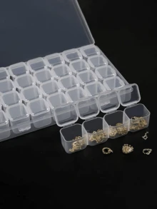 30 件透明塑料储物盒套装，含 1 个大收纳盒 - 非常适合珠子、珠宝、工艺品和小物品 - 可堆叠容器，是送给朋友、爱人和工匠的理想礼物（含珠宝盒），适合女性收纳整理器旅行必需品返校宿舍收纳 - 彩色 - 查看 11