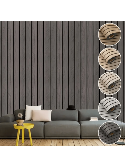 Roll Of Textured Vinyl 3d Wand Stickers Waterproof Self Adhesive Wallpaper.Natural Wood Texture, Durable, Easy To Clean Detachable, Directly Matches DIY Home ation, Ceilings, Partitions Curved view 6