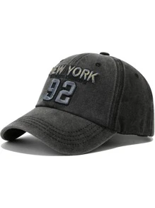 1 Piece NEW YORK ATHLETIC DICISION EMBROIDERY, NUMBER 92 EMBROIDERED BASEBALL CAP, UNISEX HAT, STYLISH CASUAL SUN HAT (5 COLORS TO CHOOSE FROM, BLACK, GRAY, NAVY BLUE, KHAKI, BROWN)