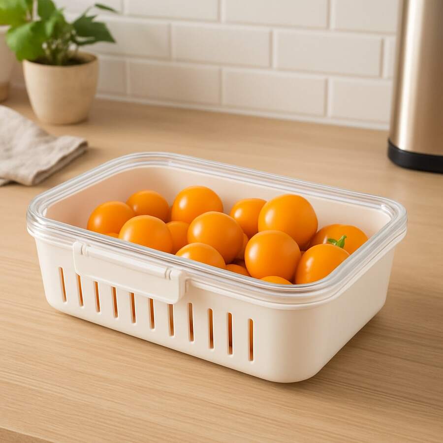 Refrigerator Organizer Container Kit With Removable Stackable Dividers | Multipurpose Transparent Plastic