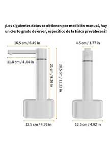 MOLOLAN Dispensador Agua Electrico, Dispensador de Agua Eléctrico Portátil, Bomba de Agua Garrafon, Bomba para Garrafon de Agua, 3 Niveles de Salida de Agua, Carga USB, Bombeo Rápido,Dispensador de Agua Potable Bomba de bajo Ruido Carga USB Bomba de automática Water Dispenser Dispensador de Botella de Agua portátil eléctrico para Cocina Hogar Oficina (Blanco) - Blanco - Ver 4