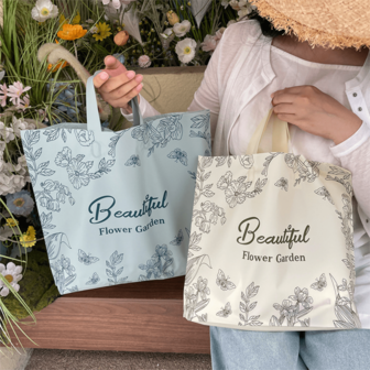 15 piezas Bolsas de regalo de fiesta, Bolsas de regalo de plástico grueso, Bolsas de embalaje de ropa, Bolsas de embalaje con estampado de flores pequeñas, Bolsas de embalaje impermeables, Bolsas grandes livianas y portátiles, Adecuadas para bolsas de compras de mujeres, Bolsas de regalo de vacaciones y cumpleaños, Bolsas de regalo de fiesta.
