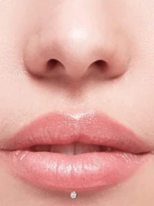 CIZME 1 Set mit 8 Stücken klassischer, durchsichtiger UV-Plastik-Barbell, 16G Lippenpiercing und Knorpelohrringe, rund, quadratisch, Herz, Pentagramm, Würfelform, transparente Lippenstifte und Ohrknorpelpiercing für Frauen und Männer, Alltagsgebrauch, 6mm, 8mm, 10mm Länge