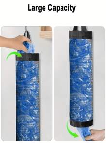 1pc, Wall-Mounted Kitchen Trash Bag Organizer, Round-Shaped Plastic Bag Collector, Convenient Drawer-Style Storage Pouch, Easy To Extract & Organize, Space-Saving, For Kitchen, Cabinet Sides, Sink Areas, Kitchen Accessories, Organization And Storage, Kitchen Organization And Storage, Trash Bag Holder, Kitchen Daily Bag Organizer.