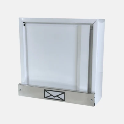 Caixa Correio Carta Correspondência para GRADE PORTÃO - Preto Fosco - Branco - Crua - Ideal para pintura - Aço Alumínio