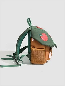 1pc Kids Cute Mushroom Backpack, Large Capacity Toddler Children School Bag