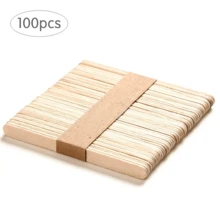 50pcs/100pcs/200pcs (15cm) Wooden Body Hair Removal Sticks Wax Waxing Disposable Sticks Woman Toiletry Wood Tongue Depressor Spatula Beauty Tools - Apricot - View 11