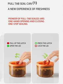 1pc Large Capacity Sealed Can Set, With Pull Ring Moisture-Proof Coffee, Tea, And Miscellaneous Grain Storage Tank | Multifunctional Storage Container For Household Kitchen | Fresh-Keeping, Insect Proof, And Mold Proof | Transparent And Visible Stacking Design | Suitable For Coffee Beans/Tea/Miscellaneous Grains/Dry Goods/Noodles | Essential For Home Office Camping