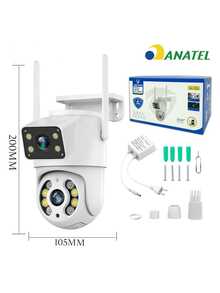 YOOSEE IP66 Wi-Fi Security Camera With Dual Lens And 360° View By Motion Detection. - Blanco y Negro - Ver 7