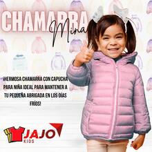 Chamara Capitonada para Niña, con capucha e interior afelpado, bolsillos laterales, temporada de lluvias, moda casual para niñas - Palo de Rosa - Ver 2