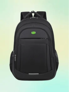 1 件，多功能，时尚，极具吸引力，小众设计，休闲手提包，纯色牛津布面料，字母标签，反光条装饰，可调节肩带，大容量多层电脑包，适合男士日常通勤和外出购物娱乐。