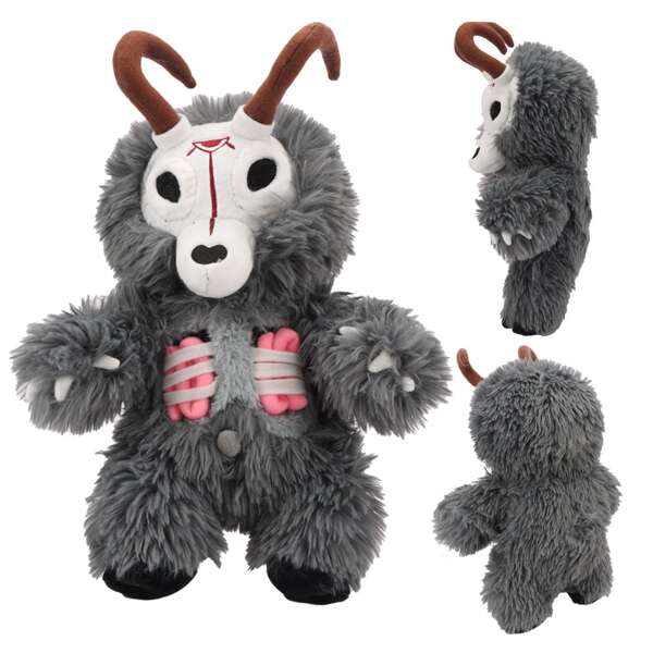 Juguete de peluche de cabeza de ciervo zombi Wendigo de estilo kawaii, juguete de Wendigo de felpa, regalo creativo para cumpleaños, Halloween, decoración del hogar, populares juguetes de peluche para niños, regalo creativo para el Día del Niño, Navidad, decoración del hogar