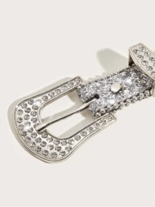 حزام خصر نسائي بتصميم Y2K مزين بالراين ستون والبريق المثقوب، مناسب للصيف والمدرسة والخريف وعيد الهالوين