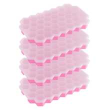 1/2/4件37格硅胶蜂窝冰格带盖冰块模具自制家用制冰盒速冻易脱模冰膜