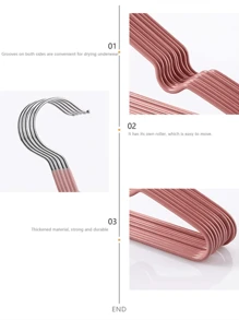 10pcs Steel Clothes Hanger,Multi-Color Option