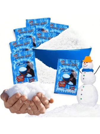 25pcs/Pack Artificial Snow, Instant Snow That Turns Water To Snow, Christmas Snow Powder, Non-Melting Snowflakes, Snowy Flurry (Random Old/New Packaging)