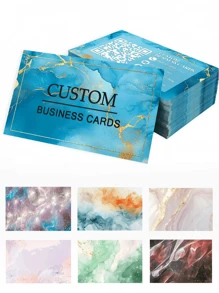 100/200/500pcs Customized Business Cards, Loyalty Cards, Thank You Cards, Birthday Cards, Store Cards, Promotional Cards, Custom Business Cards With Logo And Text, Personalized Cards, Double-Sided Printed Custom Business Loyalty Cards, 300gsm Coated Paper Business Cards/Waterproof Laminated Premium Cards, Multi-Functional, Ornamental,New Job, Office Supplies - Multicolor - View 2