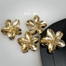 4-Pack Gold Flower Hair Clips, Minimalist Hairpins For Versatile And Elegant Style - 4. Vàng - Xem 3