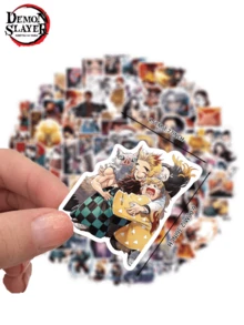 TOEI ANIMATION 50pcs Aniplex Officially Licensed  Sticker Mixed Different Kimetsu No Yaiba Stickers Anime Cartoon For Kids Laptop Skateboard Toy Stickers (Kimetsu No Yaiba)