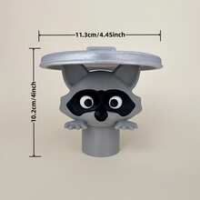 可爱的 3D 打印浣熊卫生纸架，为您的浴室注入俏皮的魅力，这只从垃圾桶盖中探出的淘气浣熊是理想的选择，无论是作为古怪的礼物，开启对话，还是在您使用洗手间时给您带来微笑。 - 彩色 - 查看 5