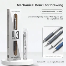 Languo New Metal Machanical Pencil Painting Mechanical Pencil Soft Mian Pen Holding Active Pencil Special For Junior And Senior High School Students To Learn Drawing And Daily Writing Back School Pencil,For School Supplies,Back To School - one-size - View 14