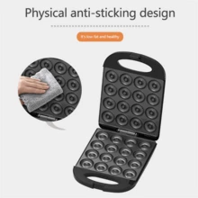 SOKANY 08023, Donut Maker, Kuchenmaker, Brotbackautomat, Backmaschine. 16-fache antihaftbeschichtete Backform. Hochleistung, beidseitiges Heizen, automatische Temperaturregelung, Kontrollleuchte, Aluminiummaterial, ideal für selbstgemachte Donuts, Kuchen, Brote, Kinderkekse, Küchengerät.