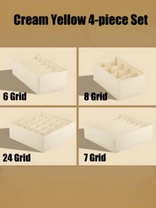 1/4 chiếc Hộp đựng tất và đồ lót, Hộp chia ngăn kéo có thể gấp gọn 6/7/8/24 ngăn, Giỏ chia ngăn tủ quần áo, Tiết kiệm không gian cho tủ quần áo tại nhà, Phụ kiện phòng ngủ, Đồ trang trí tủ quần áo, Đồ trang trí ngày lễ/Phòng/Nhà/Phòng ngủ, Hộp lưu trữ, Đồ lưu trữ tại nhà - Nhiều màu - Xem 15