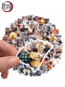 TOEI ANIMATION 50pcs Aniplex Officially Licensed  Sticker Mixed Different Kimetsu No Yaiba Stickers Anime Cartoon For Kids Laptop Skateboard Toy Stickers (Kimetsu No Yaiba)
