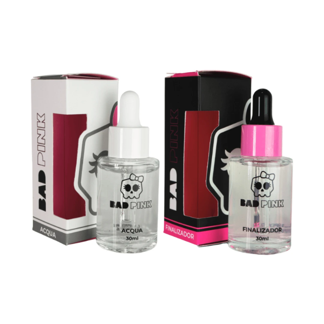 Kit Finalizador e Acqua Primer Bad Pink Extensão de Cìlios - Transparente - Visão 1