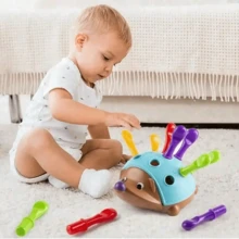 1pc Children's Hedgehog Puzzle, Toddler Fine Motor Skills Training, Concentration & Hand-Eye Coordination Development Toy - Multicolor - View 7