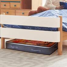 1 pieza Bolsa de almacenamiento debajo de la cama, organizador de ropa plegable con ventana transparente, contenedor de gran capacidad, asa reforzada, organizador con cremallera, hecho de tela no tejida para ropa de cama, mantas - disponible en diferentes tamaños