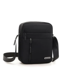 男士尼龙斜挎手机包，多层拉链信使单肩包手提包和钱包，适合商务旅行 - 彩色 - 查看 14