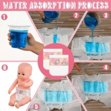 3/5/10/15/20/50 件婴儿娃娃尿布重生娃娃尿布补充包适用于 18-24 英寸新生儿娃娃配件内衣，适合 6 岁及以上，娃娃不包括 - 白色 - 查看 8