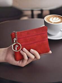 女士零钱包，小型卡包，时尚钥匙迷你零钱包，便携简约钥匙链零钱包，女士钱包，迷你钱包，钱包，钥匙链卡包 - 彩色 - 查看 10
