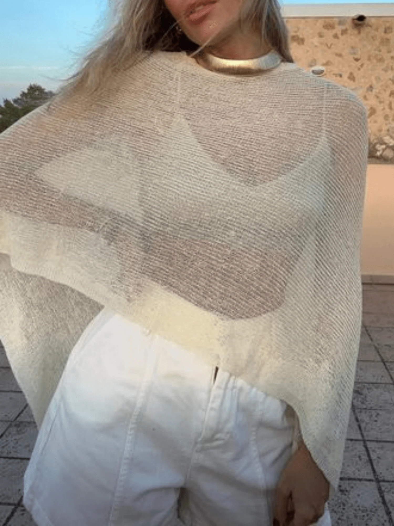 Summer Irregular Knitted Cover-Ups Crop Tops Y2k Aesthetic Vintage Boho Beach Vacation Going Out Clothes - 黃色 - 查看 1