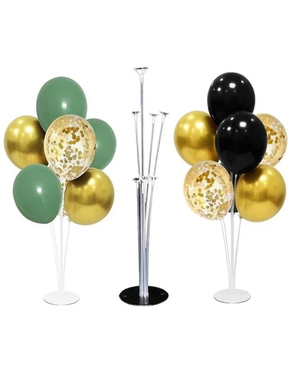 1 Set Of Reusable Transparent Balloon Holder Kit With 6pcs Balloon Set - An Ideal Place For Celebrations And Events, Suitable For Baby Birthday Parties, Baby Themed Parties, Baby Showers
