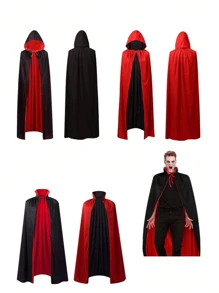 Halloween Vampire Cloak Red And Black Double Collar Death Cloak Death Cloak Pirate Cloak Witch Cloak Costume Props