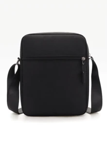 男士尼龙斜挎手机包，多层拉链信使单肩包手提包和钱包，适合商务旅行 - 彩色 - 查看 8