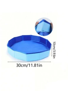 Portable Foldable Pet Bath Tub/Swimming Pool, Convenient To Use, Essential For Cooling Summer Trips, Suitable For Cats & Dogs, Can Be Used For Bathing, Playing, Litter Box Cleaning, Bring Happiness To Pets, Pet Supplies, Cat & Dog Toys, Fit For Small Dogs And Most Cats, Universal Type - Multicolor - View 14