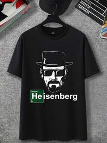 Breaking Bad Walter White Heinsenberg T-Shirt For Men And Women 100% Cotton Thread 30.1 - 黑色 - 查看 2