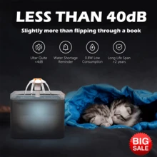 猫用饮水器，宠物饮水器，带 LED 夜灯和 5 个过滤器，2 升，适用于猫和小型犬的饮水器 - 彩色 - 查看 4
