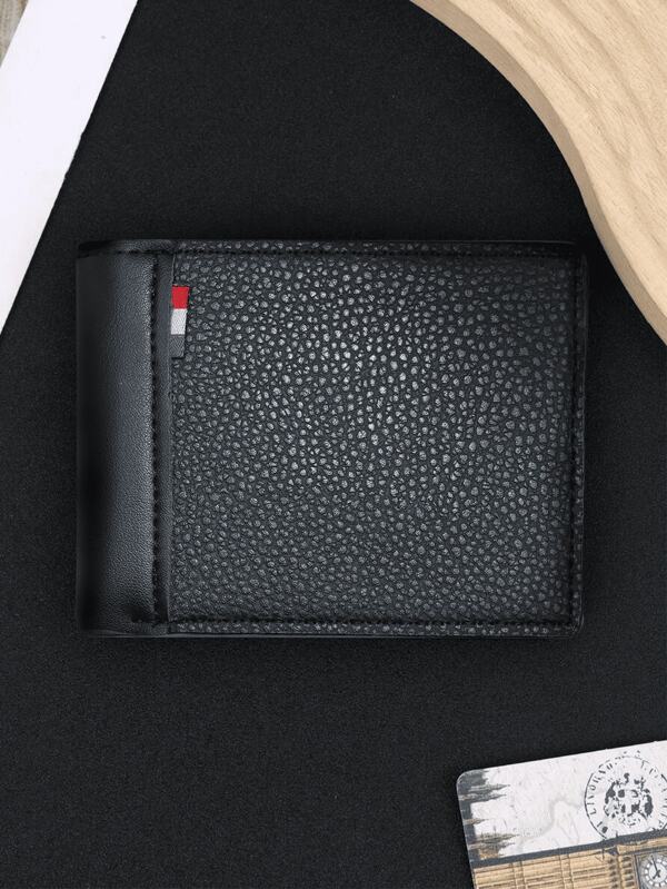 1 pieza Cartera de hombre de triple pliegue, de gran capacidad, con múltiples ranuras para tarjetas de crédito, efectivo, identificación y monedero con cremallera, moda y casual, adecuado para adolescentes, niños, trabajadores de oficina, personas de negocios, regalo del día del padre, regalo de cumpleaños