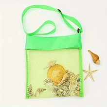 1pc Colorful Mesh Beach Bag, Breathable Handbag With Adjustable Straps, Outdoor Picnic Shell Digging Storage Bag, Foldable & Adjustable Bag, Essential Holiday & Beach Toy Bag, Shell Collection Bag, Storage Bag, Sand Digging Tool Bag, Summer Travel Crossbody Bag, Suitable For Teenagers & Adults Beach, Swimming Party Accessories, Breathable Tote Bag, Applicable For Camping, Beach, Swimming, Water Sports, Travel, Multipurpose Outdoor Leisure Bag, Beach Essentials, Beach Accessories