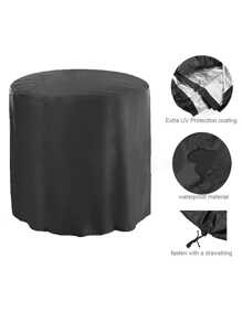 1pc Multi-Color Garden/Balcony Side Table Cover, Outdoor Waterproof Round Table Protector, Patio Furniture Cover (18.5*17.7in)