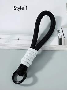 1 Cordón para teléfono móvil en estilo macaron de alta calidad con trenzado a mano y 3 estilos frescos (los colores se enviarán al azar). Colgante de llavero, accesorio para bolso, regalo casual para familiares, amigos, madres, cumpleaños, festividades.